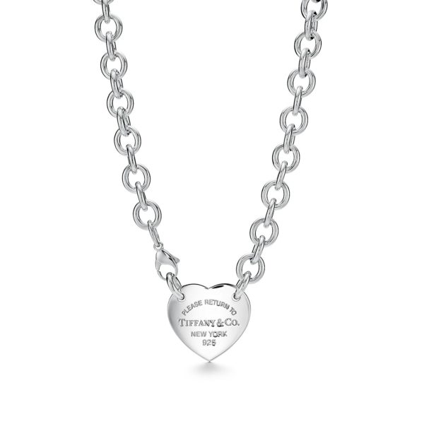 Collier Plaque Caur Return to Tiffany en argent 925 millièmes, 39,4 cm Tiffany & Co.