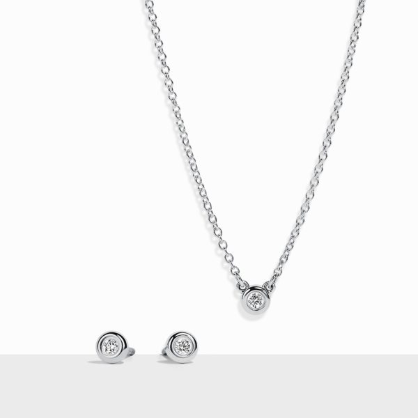 Elsa Peretti: Diamonds by the Yard Parure pendentif et boucles d’oreilles en argent 925 millièmes Tiffany & Co.