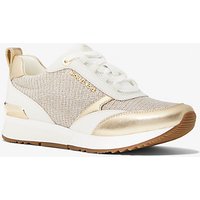 MK Basket Allie Stride en cuir et maille chaîne pailletée - CHAMPAGNE(NATUREL) - Michael Kors luxe