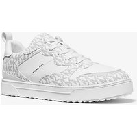 MK Basket Baxter en cuir à logo - BLANC/NOIR(BLANC) - Michael Kors luxe