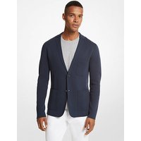 MK Blazer tricoté en coton – BLEU DE MINUIT(BLEU) – Michael Kors