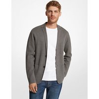 MK Blazer tricoté en coton - CENDRE(GRIS) - Michael Kors luxe