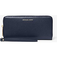 MK Étui à sangle continental en cuir grainé – BLEU MARINE(BLEU) – Michael Kors