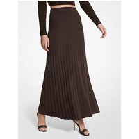 MK Jupe longue en maille extensible côtelée - CHOCOLAT(MARRON) - Michael Kors luxe