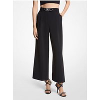 MK Pantacourt en sergé extensible avec ceinture - NOIR(NOIR) - Michael Kors luxe