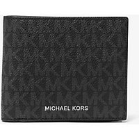 MK Portefeuille compact Greyson à logo avec compartiment à monnaie – NOIR(NOIR) – Michael Kors