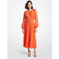 MK Robe mi-longue en charmeuse avec découpes - OPTIC ORANGE - Michael Kors luxe