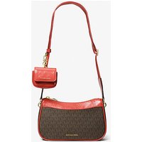 MK Sac à bandoulière Jet Set en cuir et logo de taille moyenne avec étui pour AirPods Pro® dApple - BR TERRACTTA - Michael Kors luxe