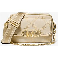MK Sac à bandoulière Parker de taille moyenne en jacquard à logo Empire - DORÉ PÂLE/NATUREL(OR) - Michael Kors luxe