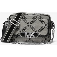 MK Sac à bandoulière Parker de taille moyenne en jacquard à logo Empire - NATUREL/NOIR(NATUREL) - Michael Kors luxe