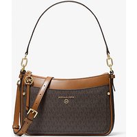 MK Sac porté épaule Jet Set de taille moyenne à logo - MARRON - Michael Kors luxe