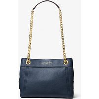 MK Sac porté épaule Jet Set de taille moyenne en cuir grainé avec chaîne - BLEU MARINE(BLEU) - Michael Kors luxe