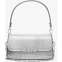MK Sac porté épaule Parker de taille moyenne en cuir métallisé effet serpent en relief - ARGENT(ARGENT) - Michael Kors luxe