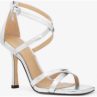 MK Sandale Celia en cuir effet serpent en relief métallisé - ARGENT(ARGENT) - Michael Kors luxe
