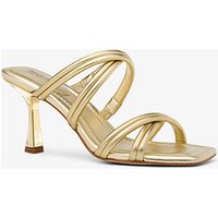 MK Sandale Corrine en cuir métallisé - DORÉ PÂLE(OR) - Michael Kors luxe