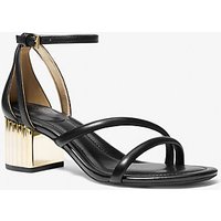 MK Sandale Porter en cuir à talon moyen - NOIR(NOIR) - Michael Kors luxe