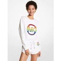 MK Sweat-shirt PRIDE travaillé en coton éponge biologique – BLANC(BLANC) – Michael Kors