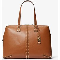 MK Très grand sac de week-end Astor en cuir clouté – VALISE(MARRON) – Michael Kors