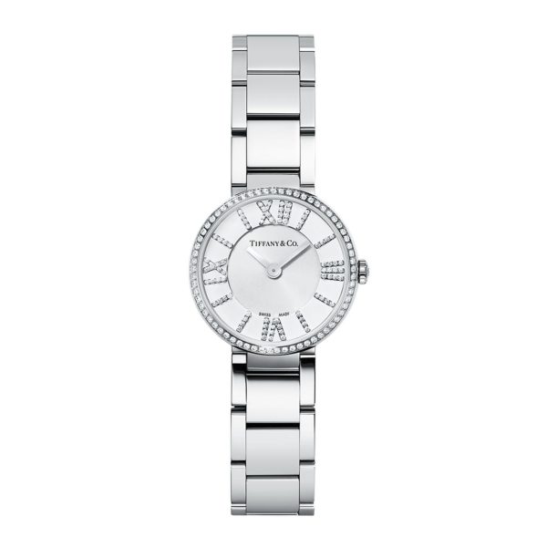 Montre pour femme Atlas 2 Aiguilles 24 mm en acier inoxydable et diamants Tiffany & Co.