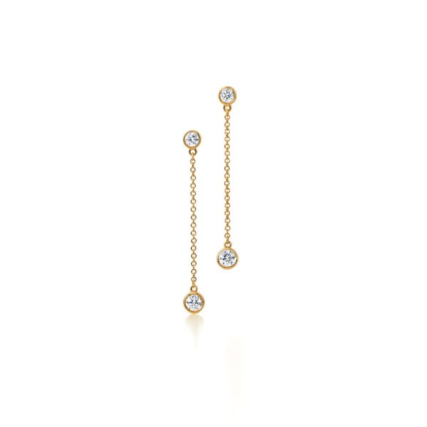 Pendants d’oreilles en or 18 carats, Diamonds by The Yard par Elsa Peretti. Tiffany & Co.