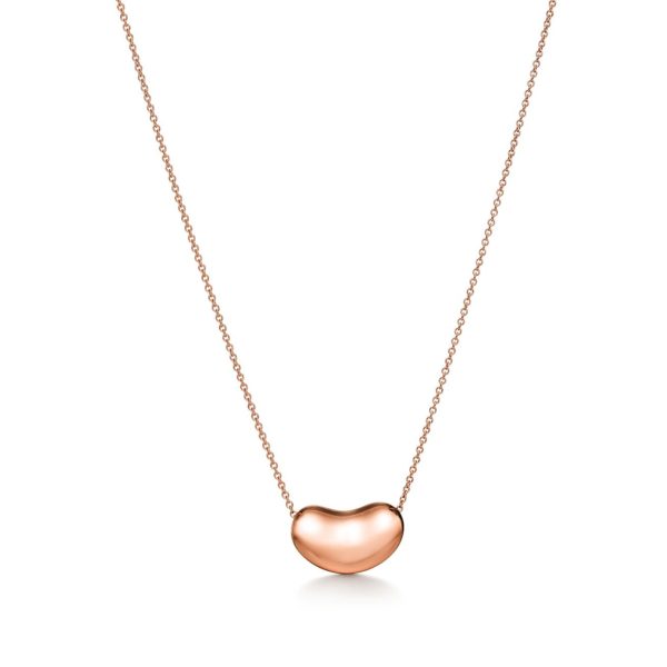 Pendentif Bean par Elsa Peretti en or rose 18 carats 18 mm Tiffany & Co.