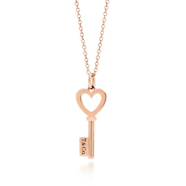 Pendentif Clé Caur Clés Tiffany en or rose 18 carats Mini Tiffany & Co.