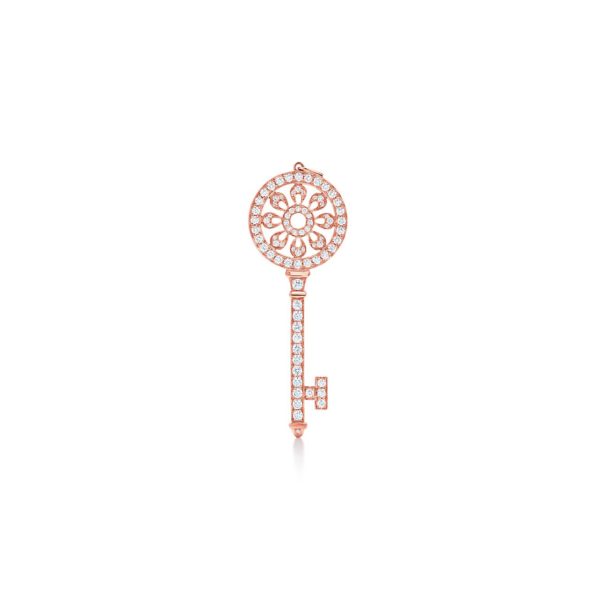 Pendentif Clé Pétales Tiffany en or rose 18 carats et diamants Tiffany & Co.