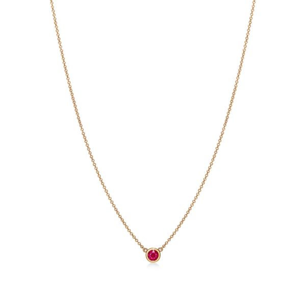 Pendentif Color by the Yard par Elsa Peretti en or jaune 18 carats et rubis Tiffany & Co.