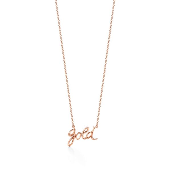 Pendentif Gold Paloma’s Graffiti en or rose 18 carats 40,6-45,7 cm Tiffany & Co.