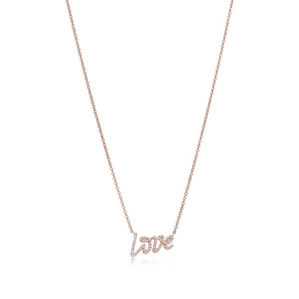 Pendentif Love Paloma’s Graffiti en or rose 18 carats et diamants Mini Tiffany & Co.