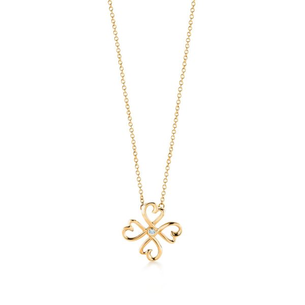 Pendentif Loving Heart Paloma Picasso en or 18 carats orné d’un diamant Tiffany & Co.