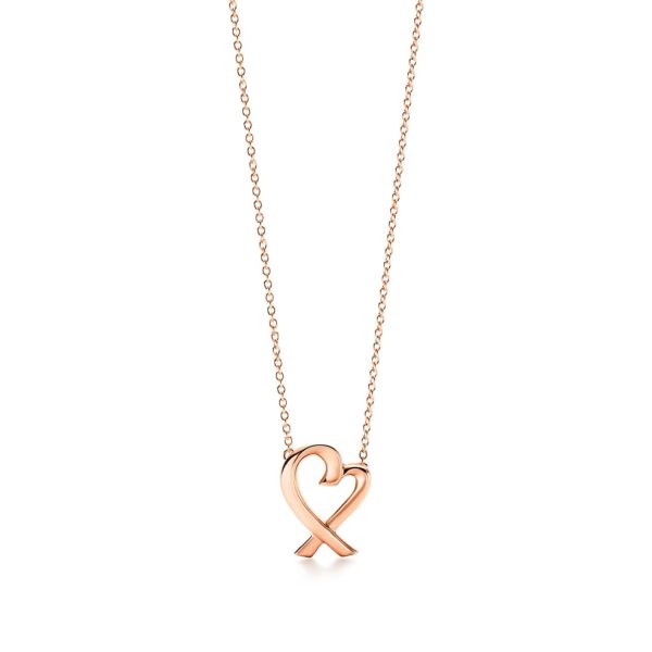 Pendentif Loving Heart Paloma Picasso en or rose 18 carats Small Tiffany & Co.
