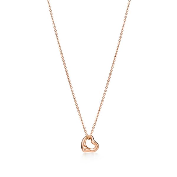 Pendentif Open Heart Elsa Peretti en or rose 18 carats 7 mm – Size 7 mm Tiffany & Co.