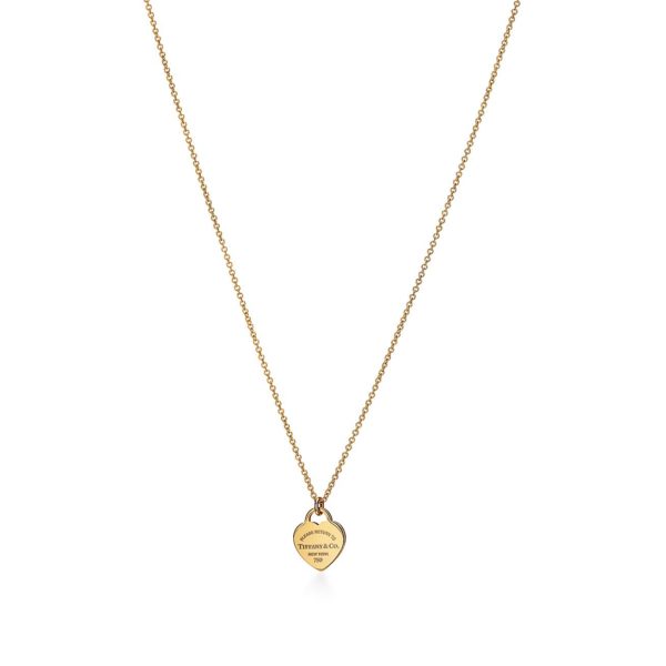 Pendentif Plaque Caur Mini Return to Tiffany en or jaune 18 carats Tiffany & Co.