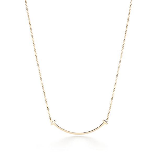 Pendentif Smile Tiffany T en or jaune 18 carats Small Tiffany & Co.