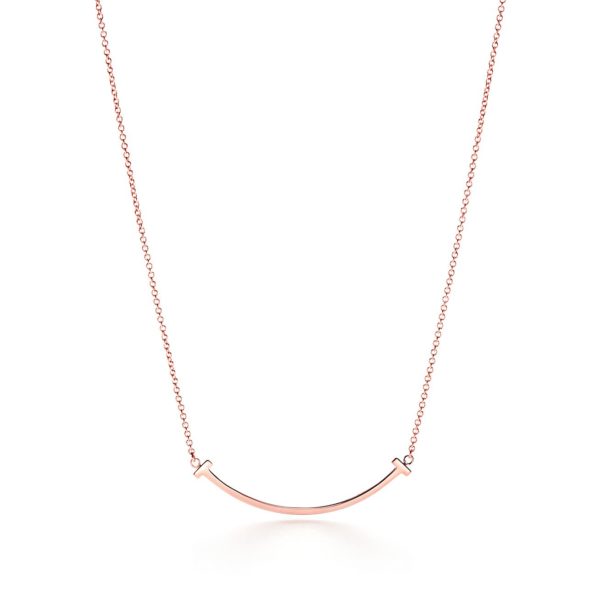 Pendentif Smile Tiffany T en or rose 18 carats Small Tiffany & Co.