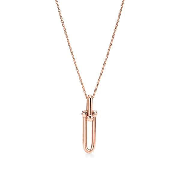 Pendentif Tiffany HardWear à maillons allongés en or rose 18 carats Tiffany & Co.