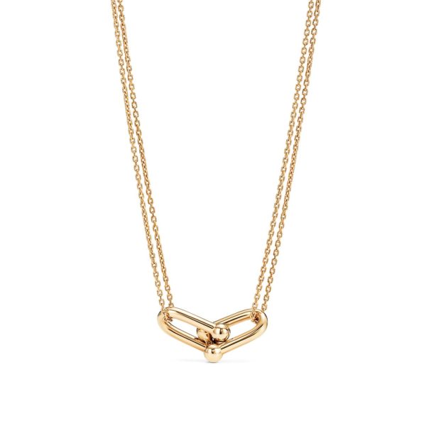 Pendentif Tiffany HardWear à maillons doubles taille Large en or jaune 18 carats Tiffany & Co.