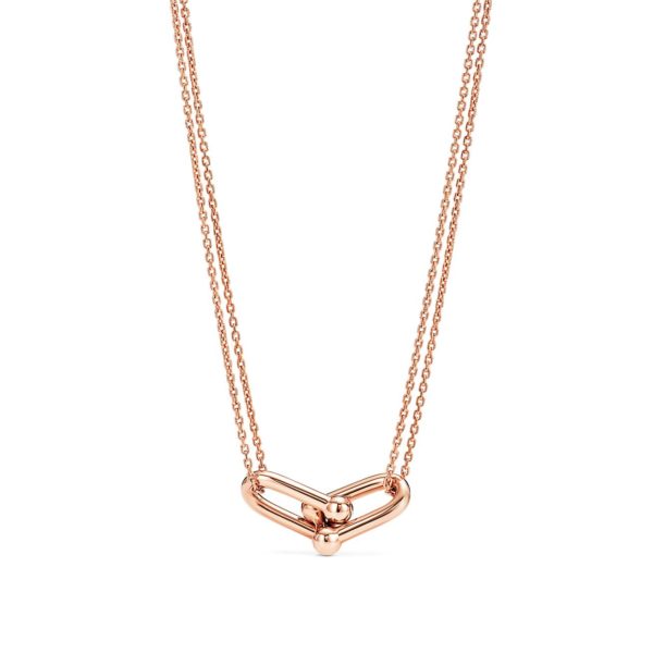 Pendentif Tiffany HardWear à maillons doubles taille Large en or rose 18 carats Tiffany & Co.