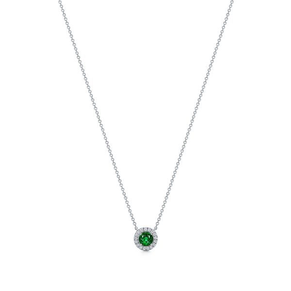 Pendentif Tiffany Soleste en platine 950 millièmes, diamants et émeraude Tiffany & Co.