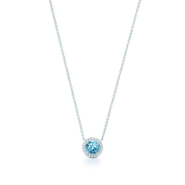 Pendentif en platine et aigue-marine, Tiffany Soleste – Size Aquamarine Tiffany & Co.