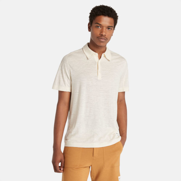Polo Timberland X Icebreaker En Mérinos Et Lin Pour Homme En Blanc Blanc