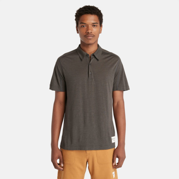 Polo Timberland X Icebreaker En Mérinos Et Lin Pour Homme En Gris Foncé Gris Foncé