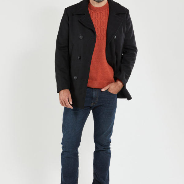 ARMOR-LUX Caban marin "Cap Sizun" - drap de laine  - Taille 5XL à 9XL Homme NOIR 9XL
