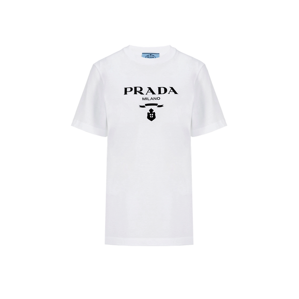 T-shirt à logo en coton – Prada