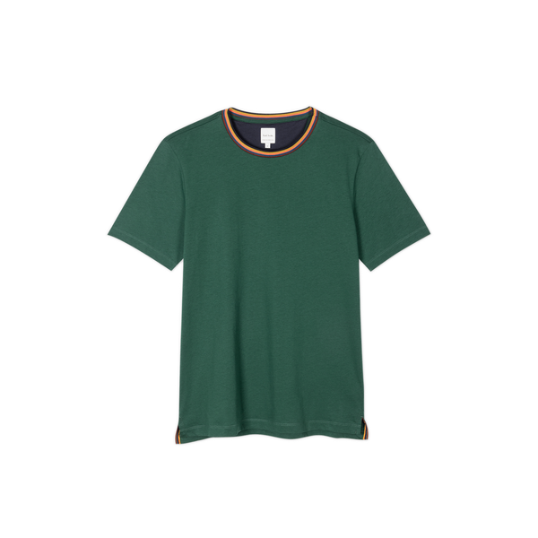 T-shirt bandes colorées sur col – Paul Smith