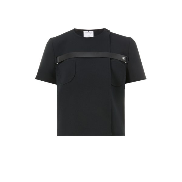 T-shirt col rond droit – Courrèges