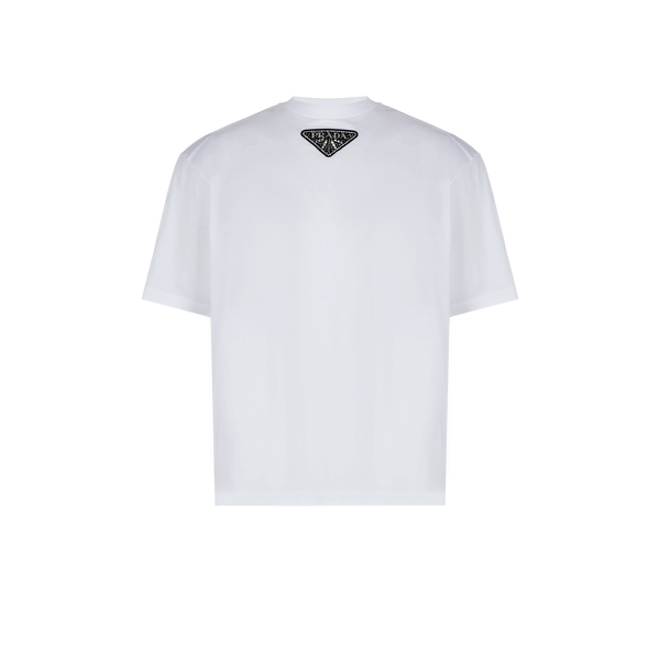 T-shirt oversize à strass en coton – Prada