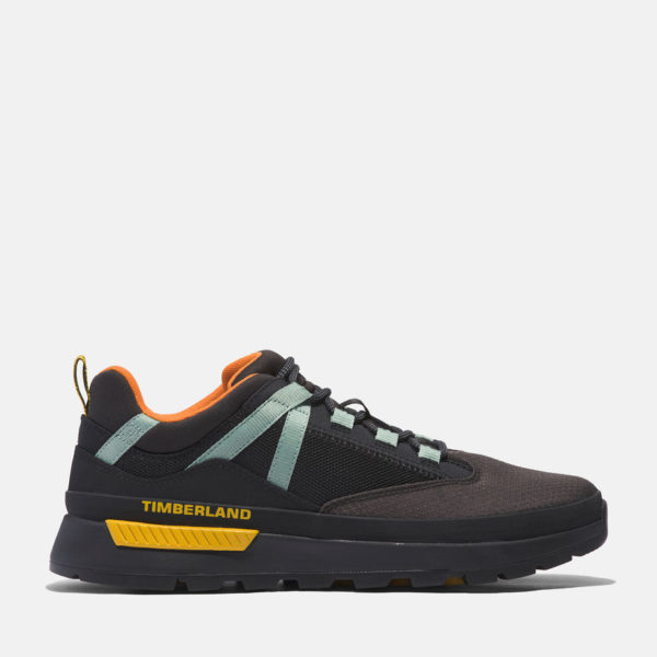 Timberland Basket Basse À Lacets Euro Trekker Pour Homme En Noir/jaune Noir, Taille 47.5