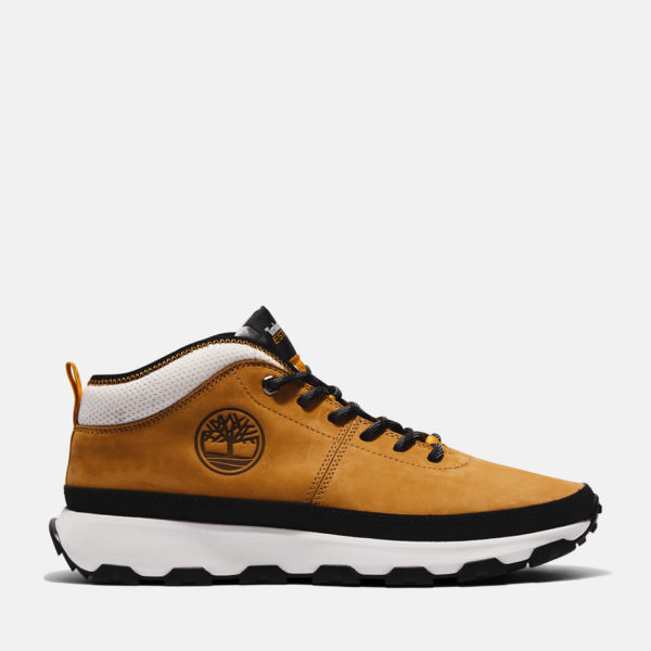 Timberland Basket En Cuir Winsor Trail Pour Homme En Jaune Jaune, Taille 47.5